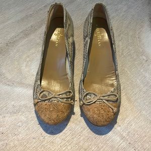 Cole Haan Women's Tan Leather Wedges